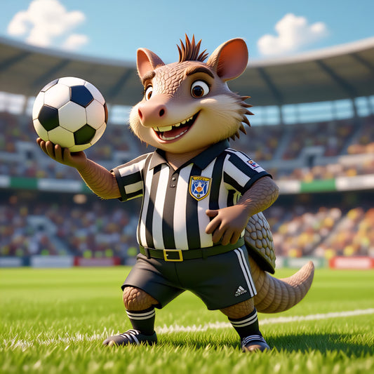 Armadillo Soccer Referee T Shirt | Custom made by  Dead-Armadillo.com™ | World Cup | Don't Get a Red Card