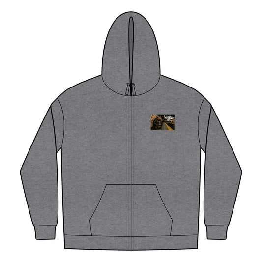 Dead-Armadillo.com | NY City Subway | Custom Two Sided Print  | Graphic Zip up Sweatshirt | Unisex Heavy Cotton