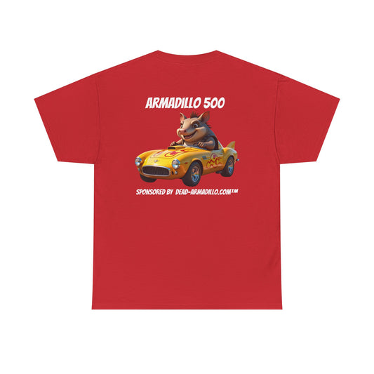 Dead-Armadillo.com | Car Racing Team | Fun Gift for Car Lovers | Unisex Cotton Shirt | Casual Wear | in White Font