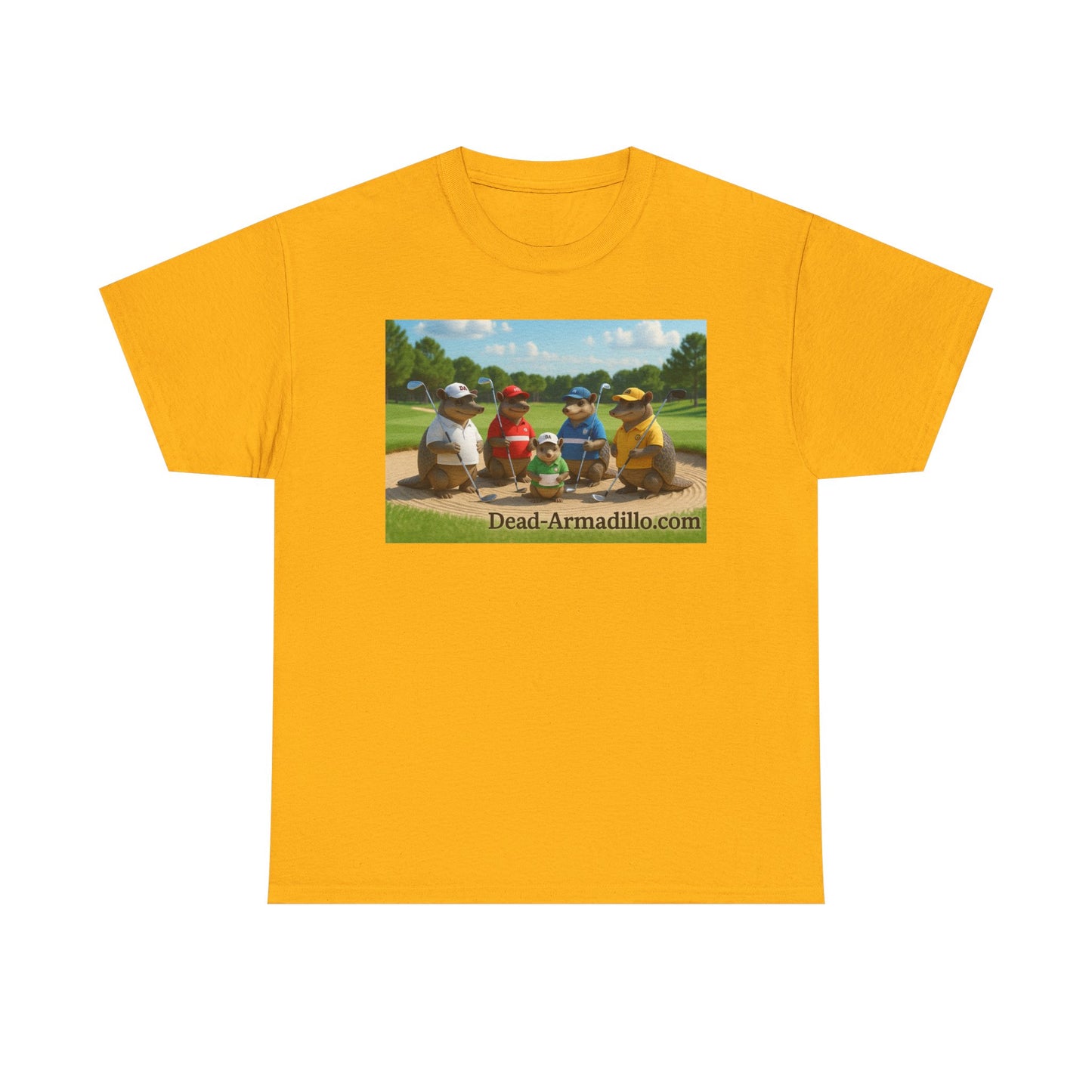 "Armadillo Golf T-Shirt | Funny Golf Gift | Great Day Group Photo Tee | Casual Wear| Birthday Celebrations | Unique Gift Idea | Graphic Tee"