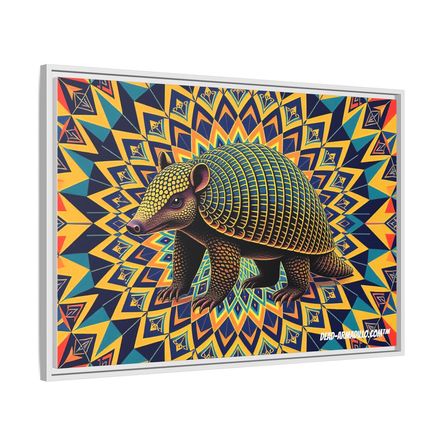 "Vibrant Armadillo Mandala Art" (24" x 36")