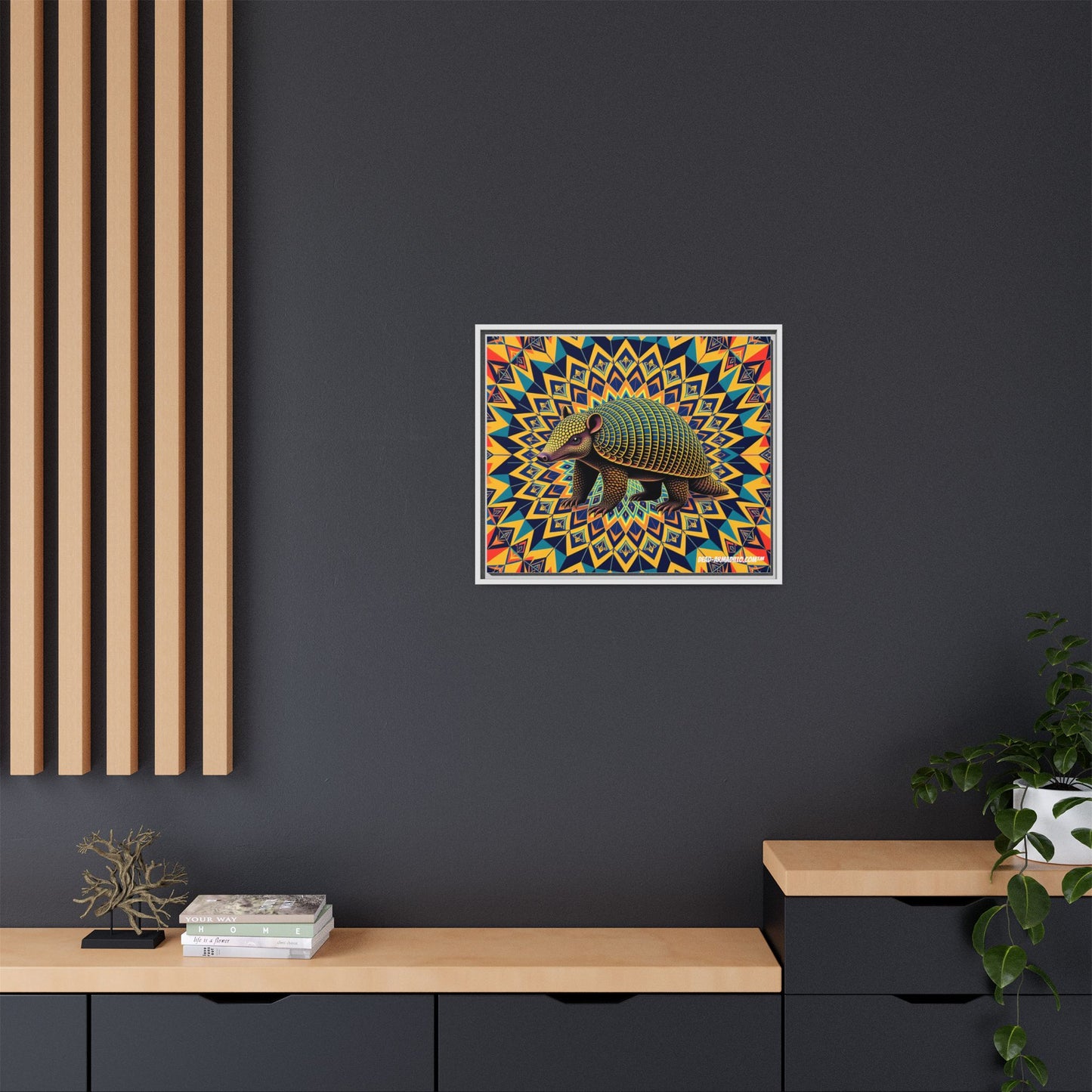 "Vibrant Armadillo Mandala Art" (24" x 20")