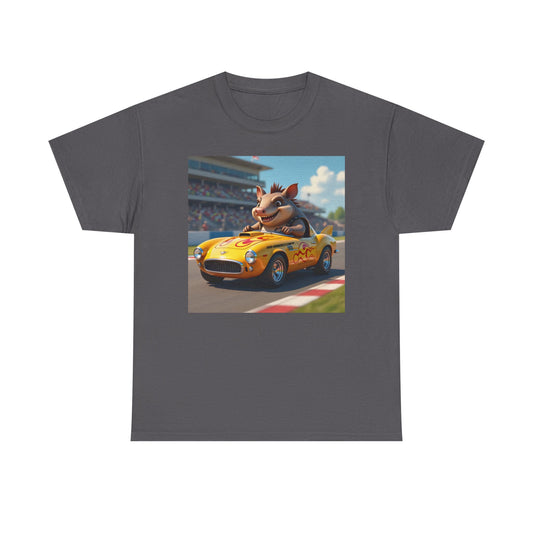 Dead-Armadillo.com™ | On the Race Track | Unique Race Day Apparel | Funny Graphic | Cotton Shirt for Car Lovers