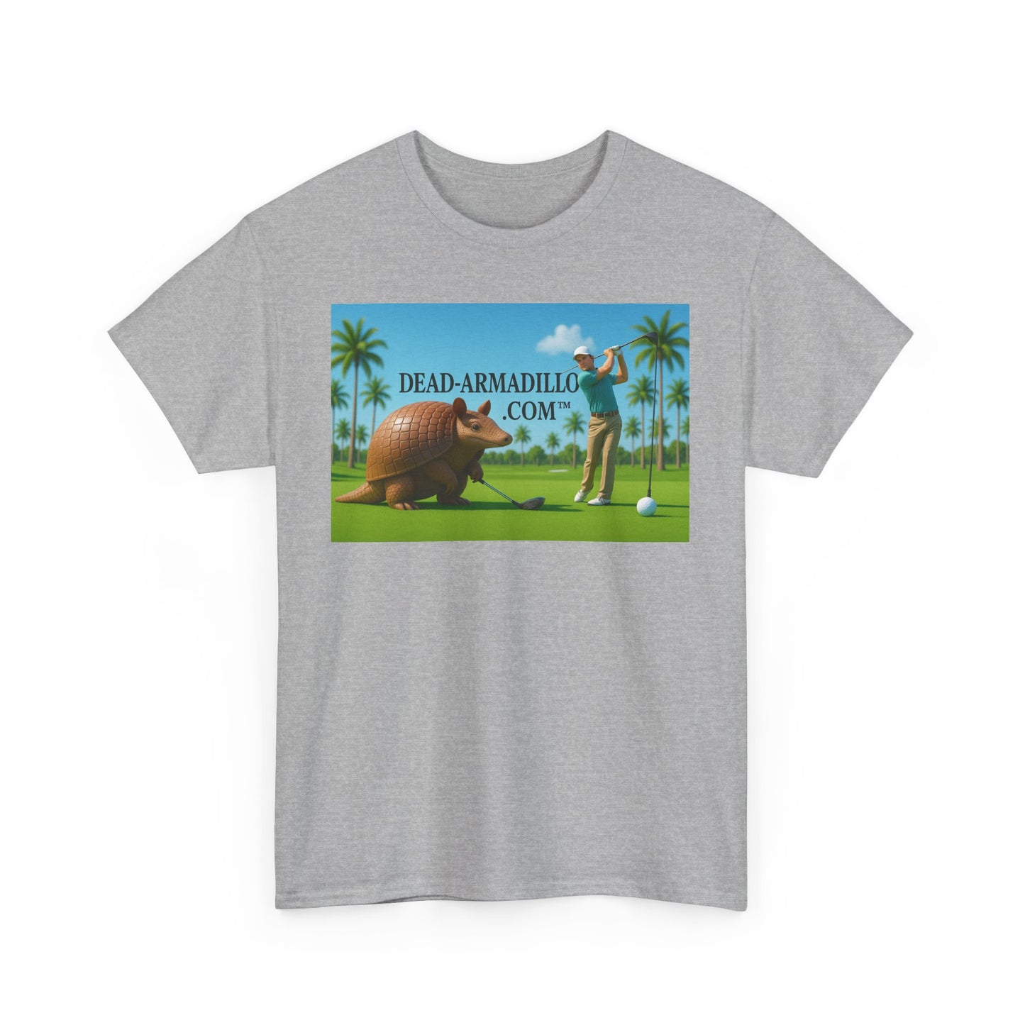 Camisetas de golf personalizadas para hombre con temática de armadillo | de Dead-Armadillo.com™ | Casual | Algodón resistente