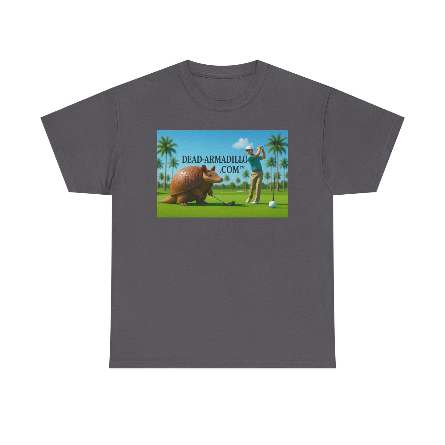 Camisetas de golf personalizadas para hombre con temática de armadillo | de Dead-Armadillo.com™ | Casual | Algodón resistente