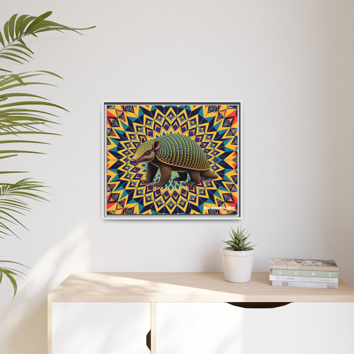"Vibrant Armadillo Mandala Art" (24" x 36")