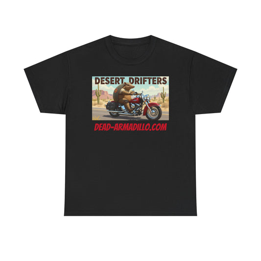 Desert Drifters Armadillo Biker T-Shirt | Harley Road Warrior | Dead-Armadillo.com