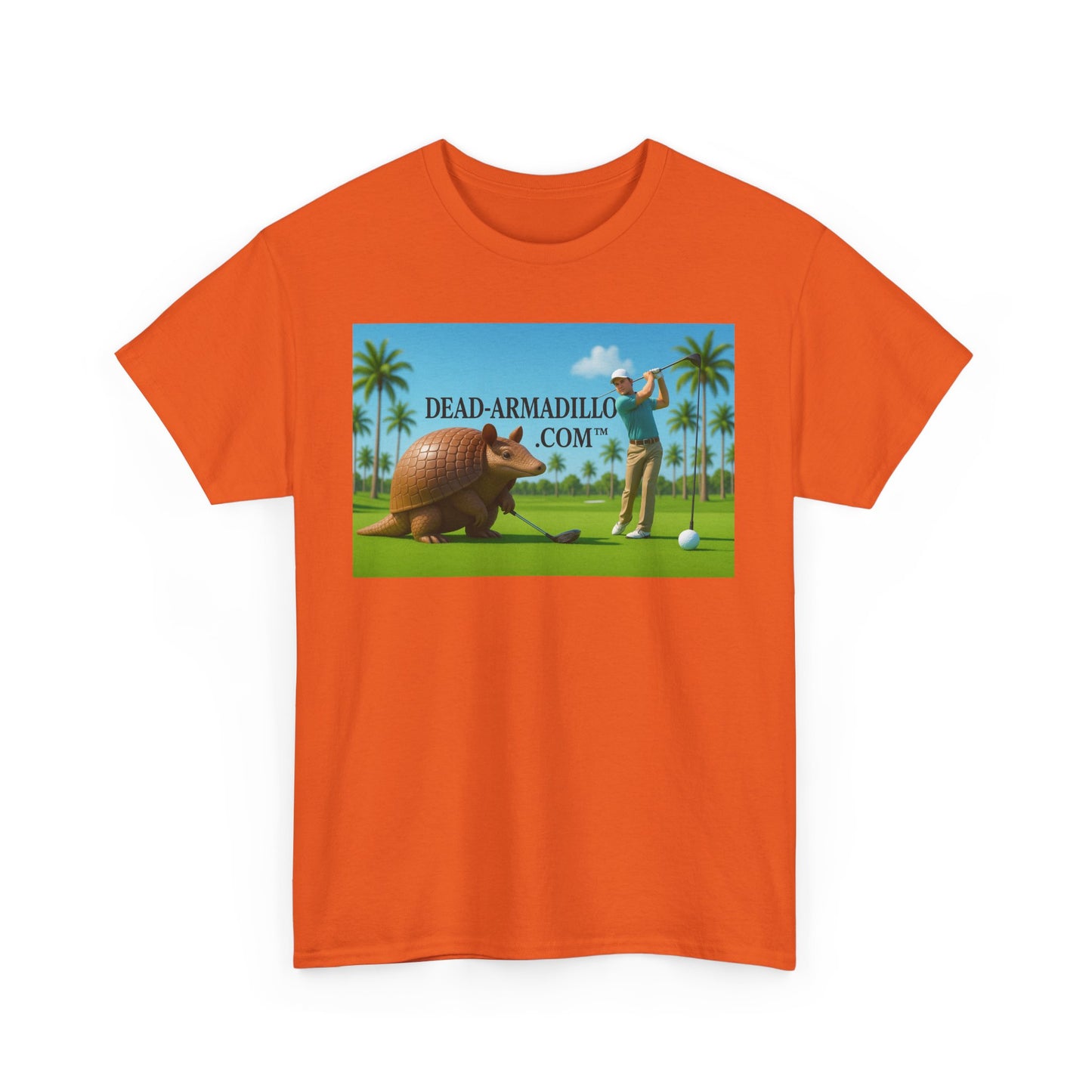 Camisetas de golf personalizadas para hombre con temática de armadillo | de Dead-Armadillo.com™ | Casual | Algodón resistente