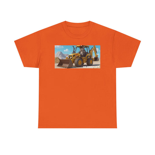 Heavy Cotton Tee | with Excavator Design | Adult Sizes | Perfect for Birthdays | Construction Theme Shirt