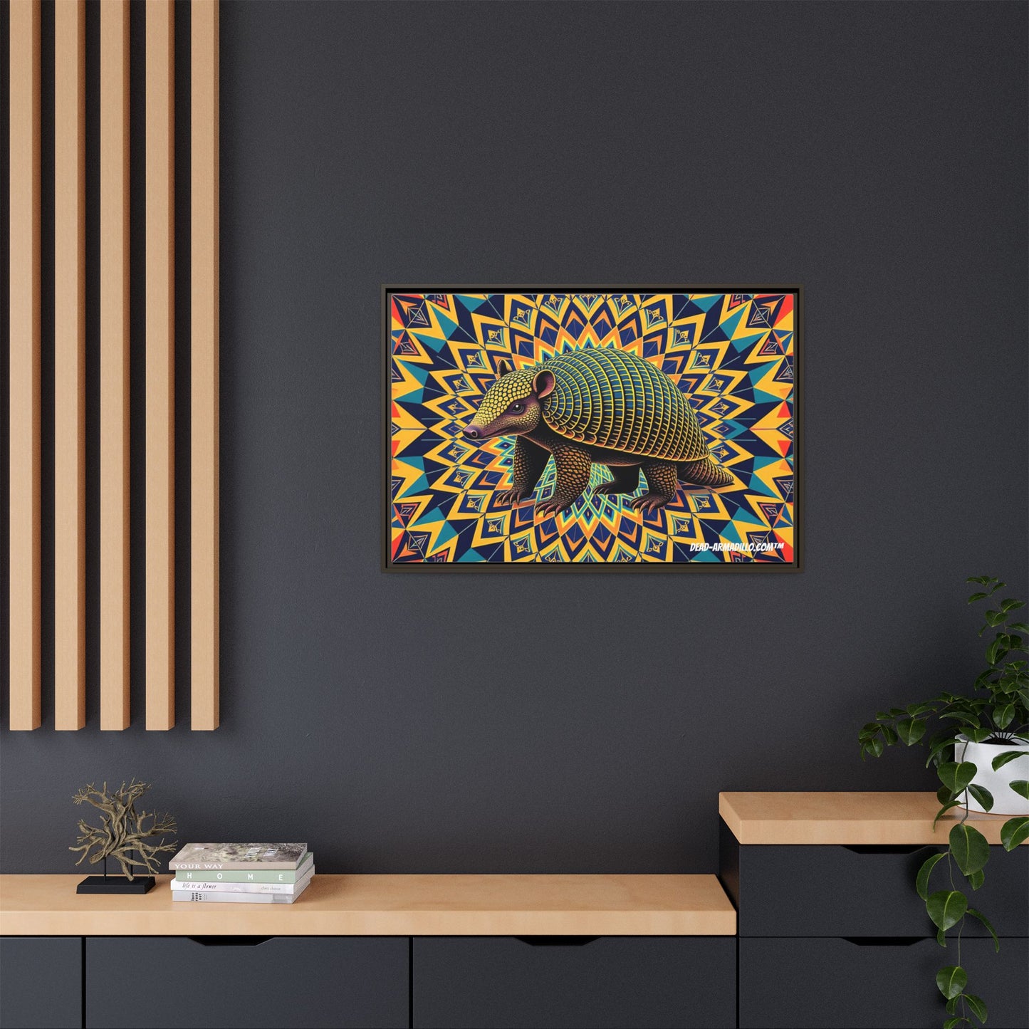 "Vibrant Armadillo Mandala Art" (24" x 20")