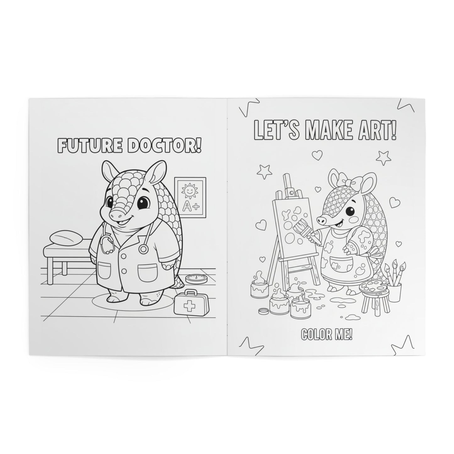 Armadillo Adventures Coloring Book for Kids Ages 3-7 | 24 Fun Pages
