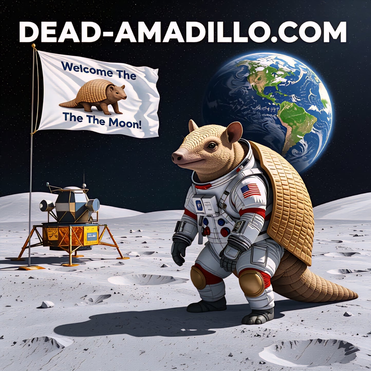 "Astronaut Armadillo T-Shirt | Dead-Armadillo.com Space Collection"