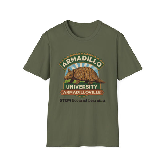 Armadillo University T‑Shirt | Armadilloville | STEM focused higher education