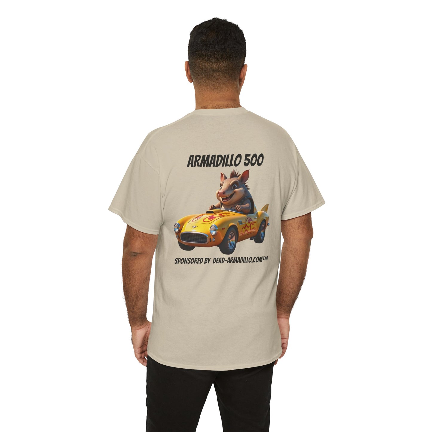 Dead-Armadillo.com | Car Racing Team | 2 Sided Tee Shirt | Black font