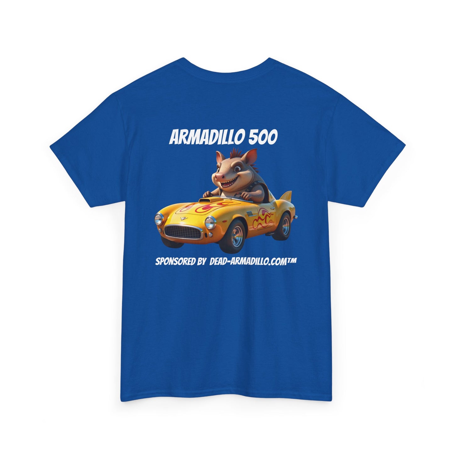 Dead-Armadillo.com | Car Racing Team | 2 Sided Tee Shirt | in White Font