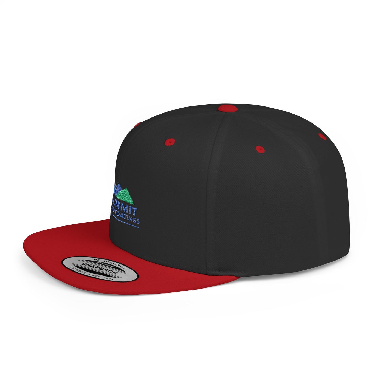 Summit Seed Coatings | Trendy Flat Bill Snapback Hat | Embroidered | Customizable Cap for Casual Style | Ideal for Outdoor Events