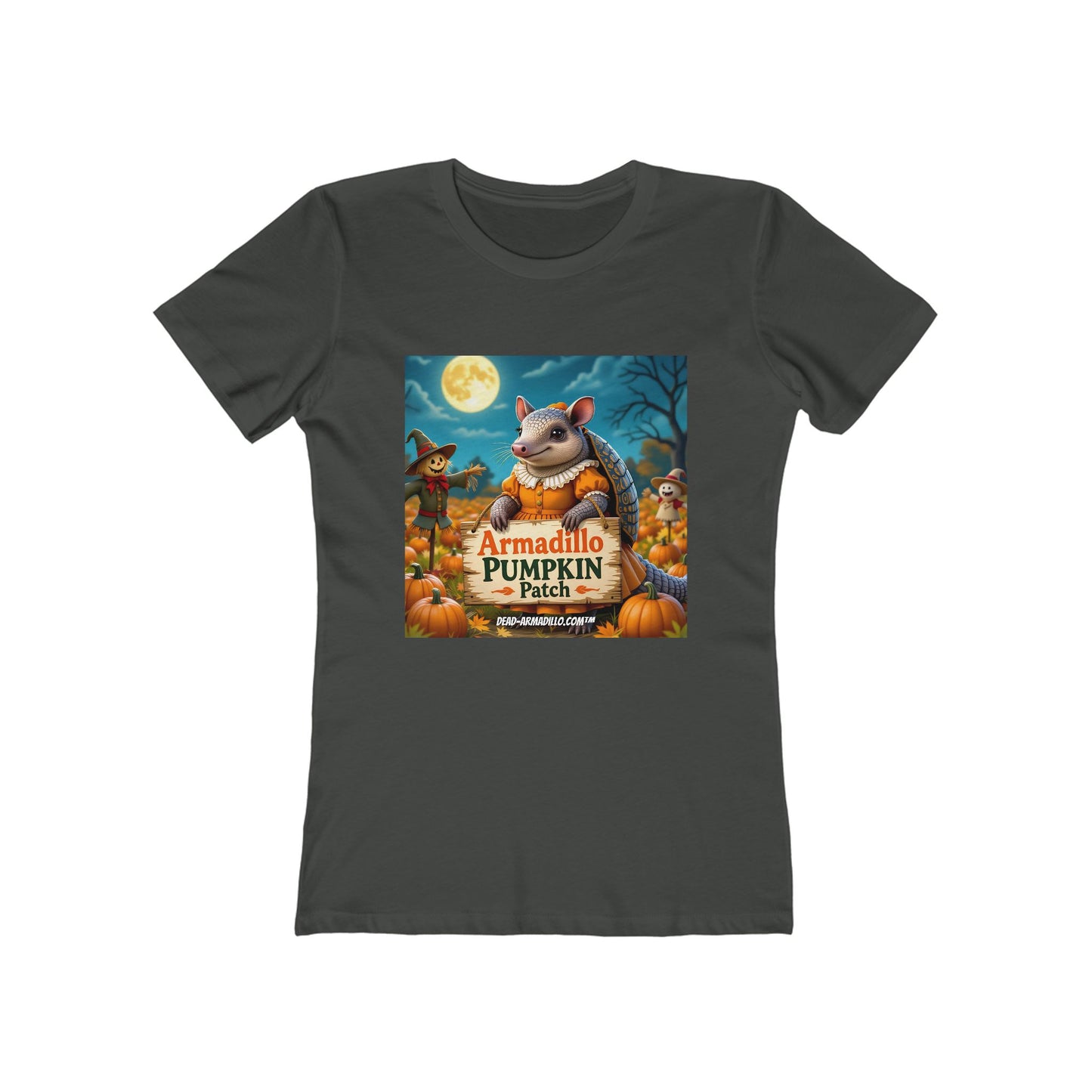 Armadillo Pumpkin Patch Halloween Tee | Dead-Armadillo.com™