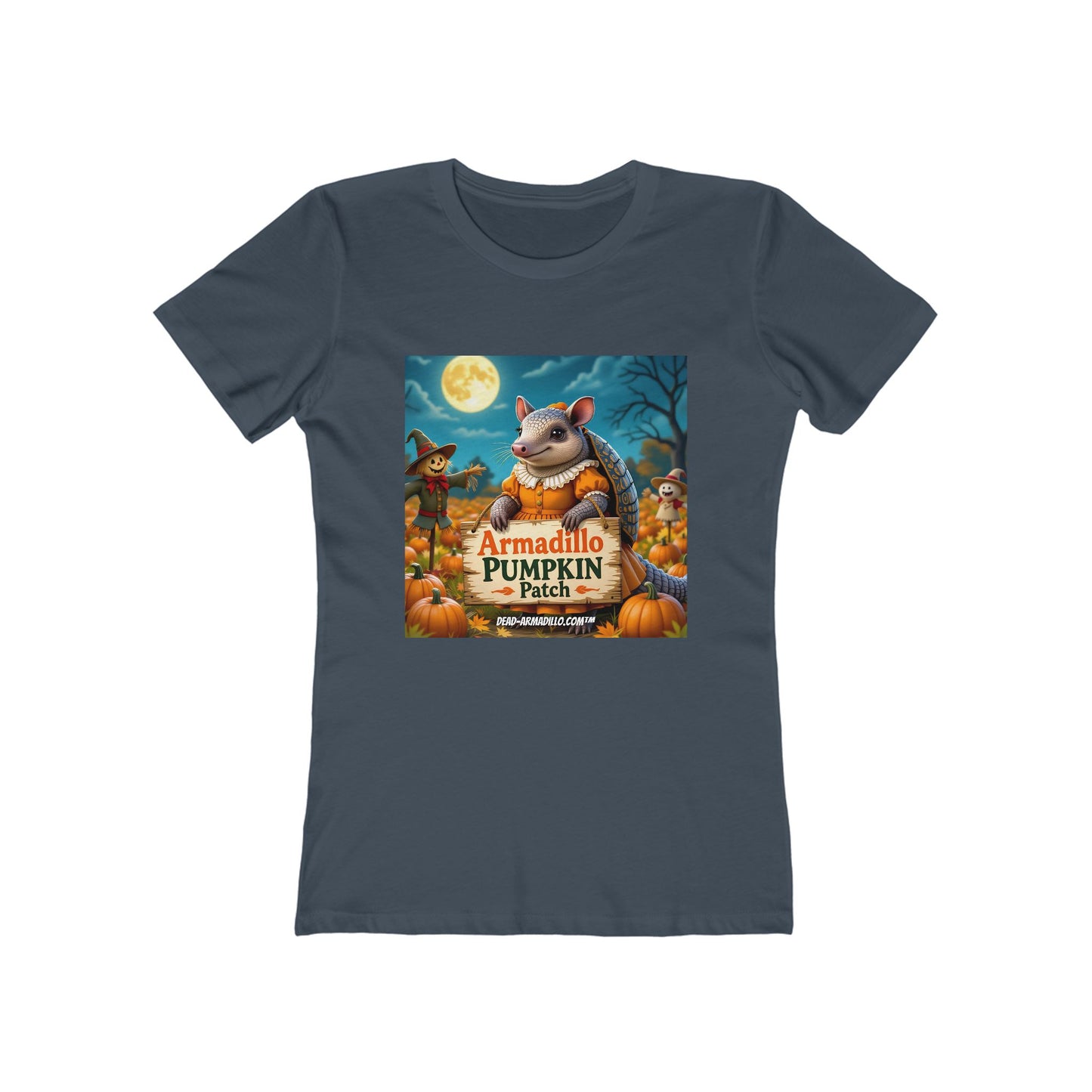 Armadillo Pumpkin Patch Halloween Tee | Dead-Armadillo.com™