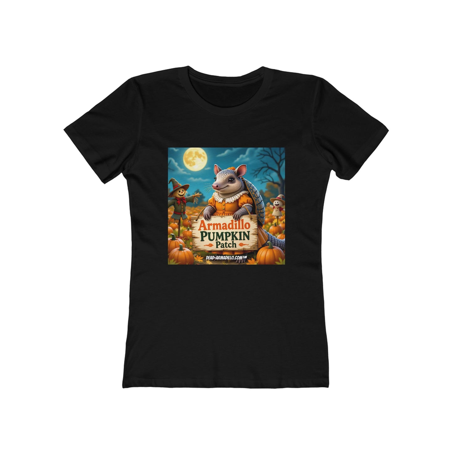 Armadillo Pumpkin Patch Halloween Tee | Dead-Armadillo.com™