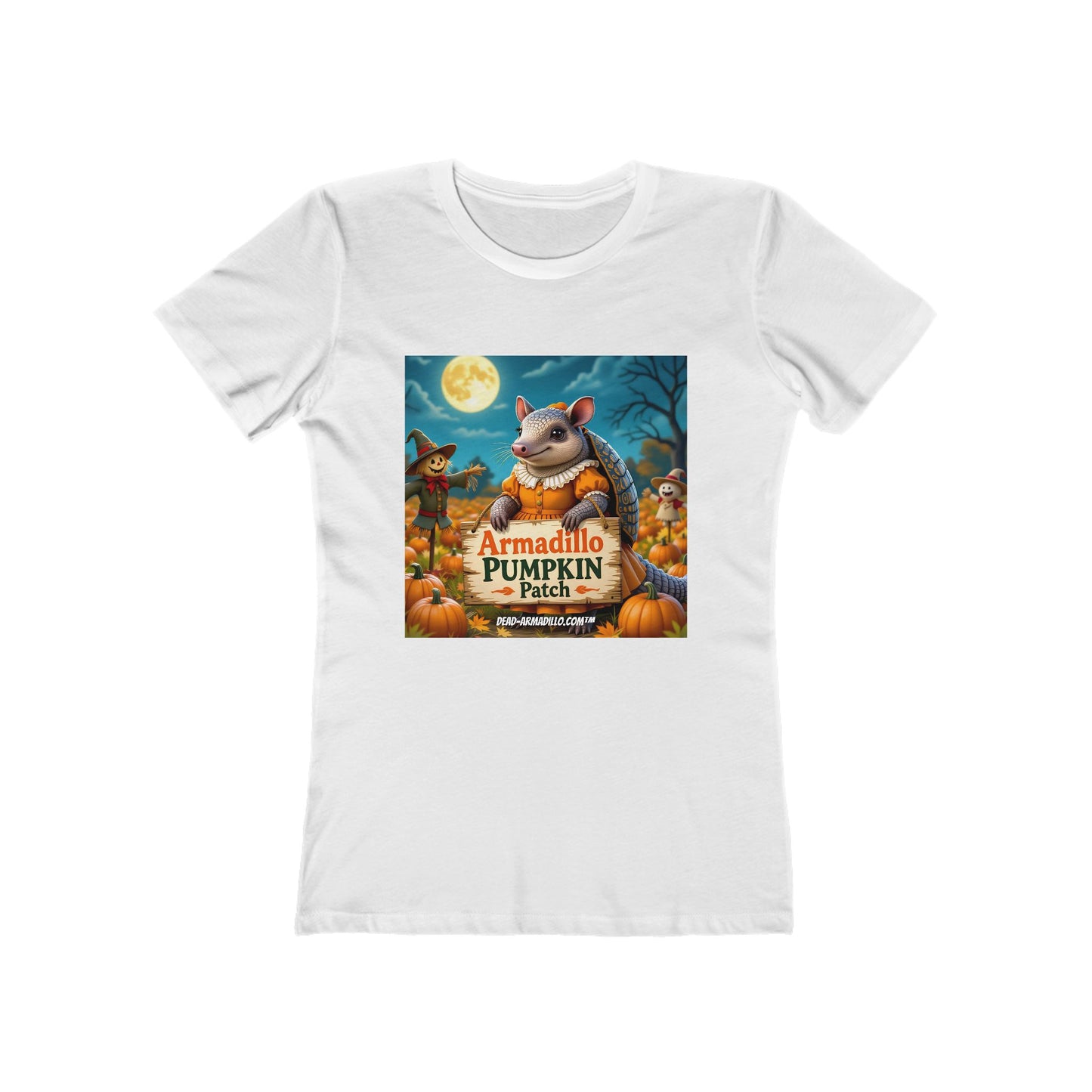 Armadillo Pumpkin Patch Halloween Tee | Dead-Armadillo.com™