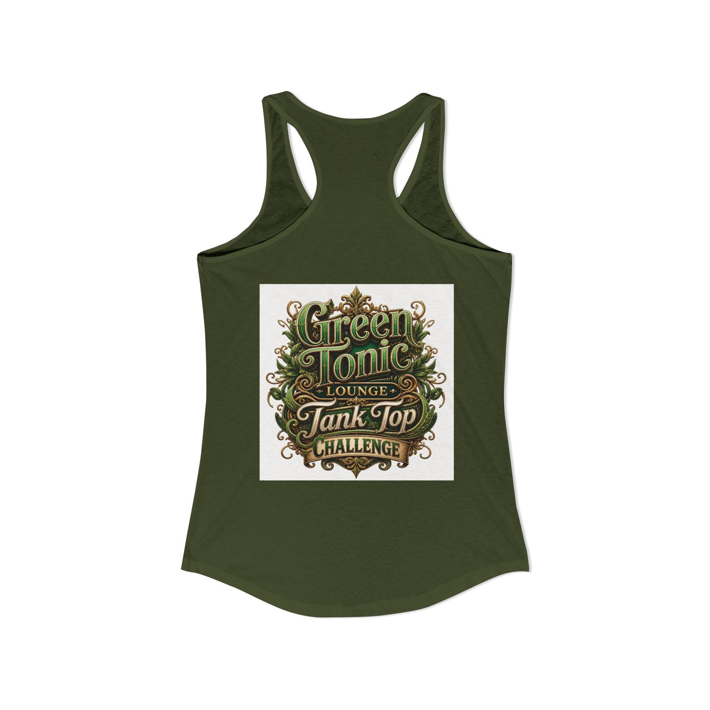 Women's 2-Sided Green Tonic Lounge | Racerback Tank |Dead-Armadillo™