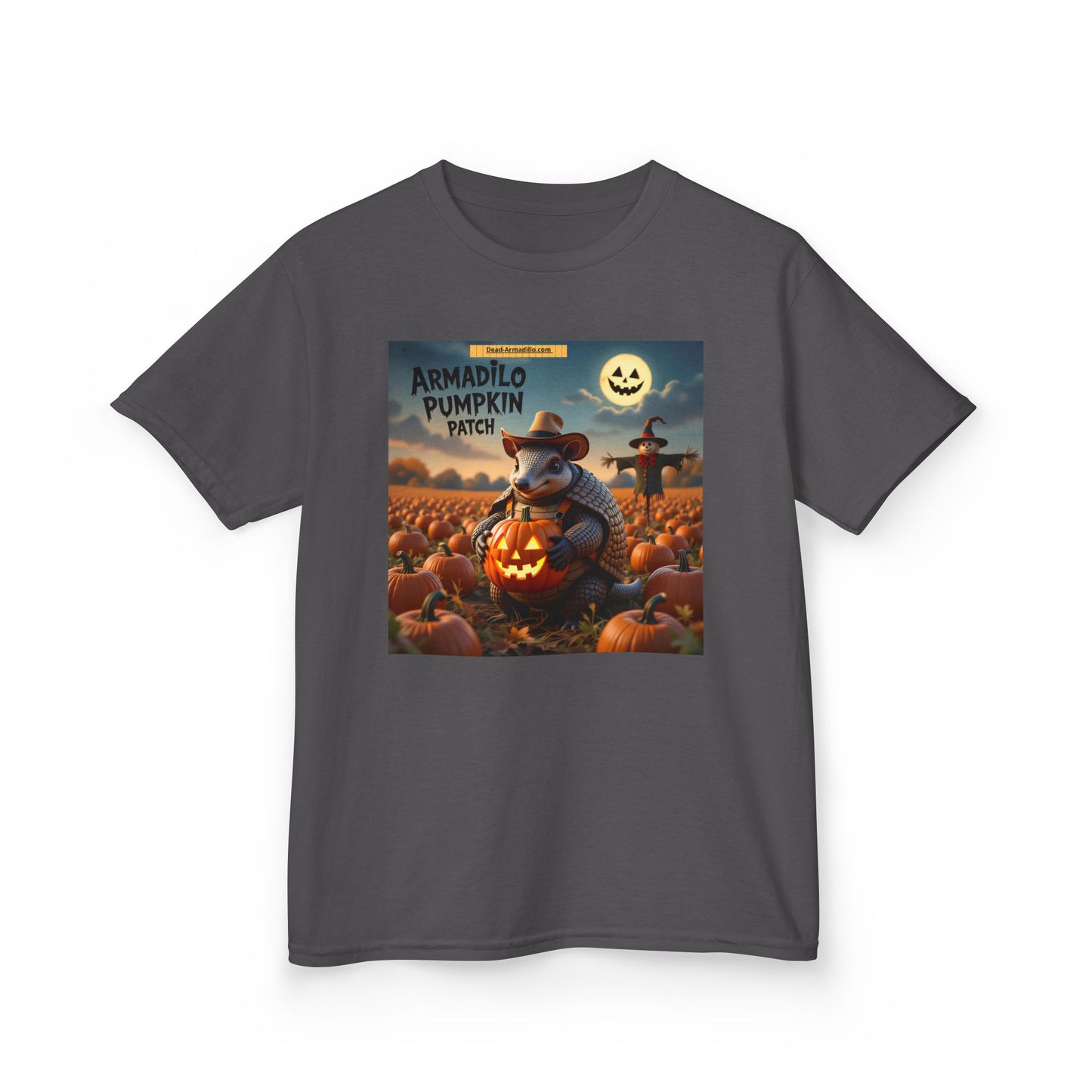 "Halloween Armadillo Pumpkin Kids Tee | Halloween Shirt | Kids Spooky Tee | Fall Clothing | Halloween Costume Shirt"