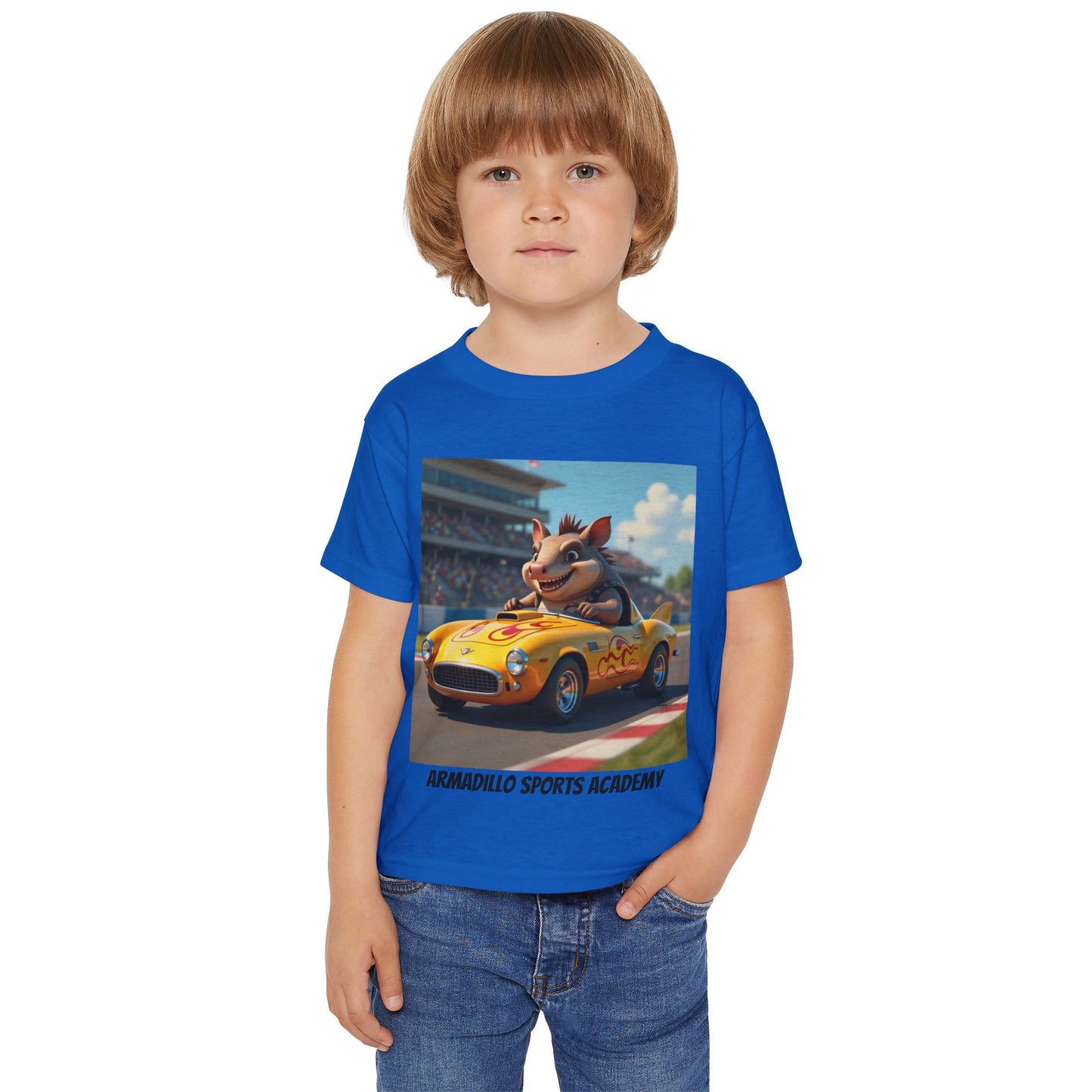 Toddler T-Shirt — Armadillo Sports Academy | Race Car Sprite Graphic