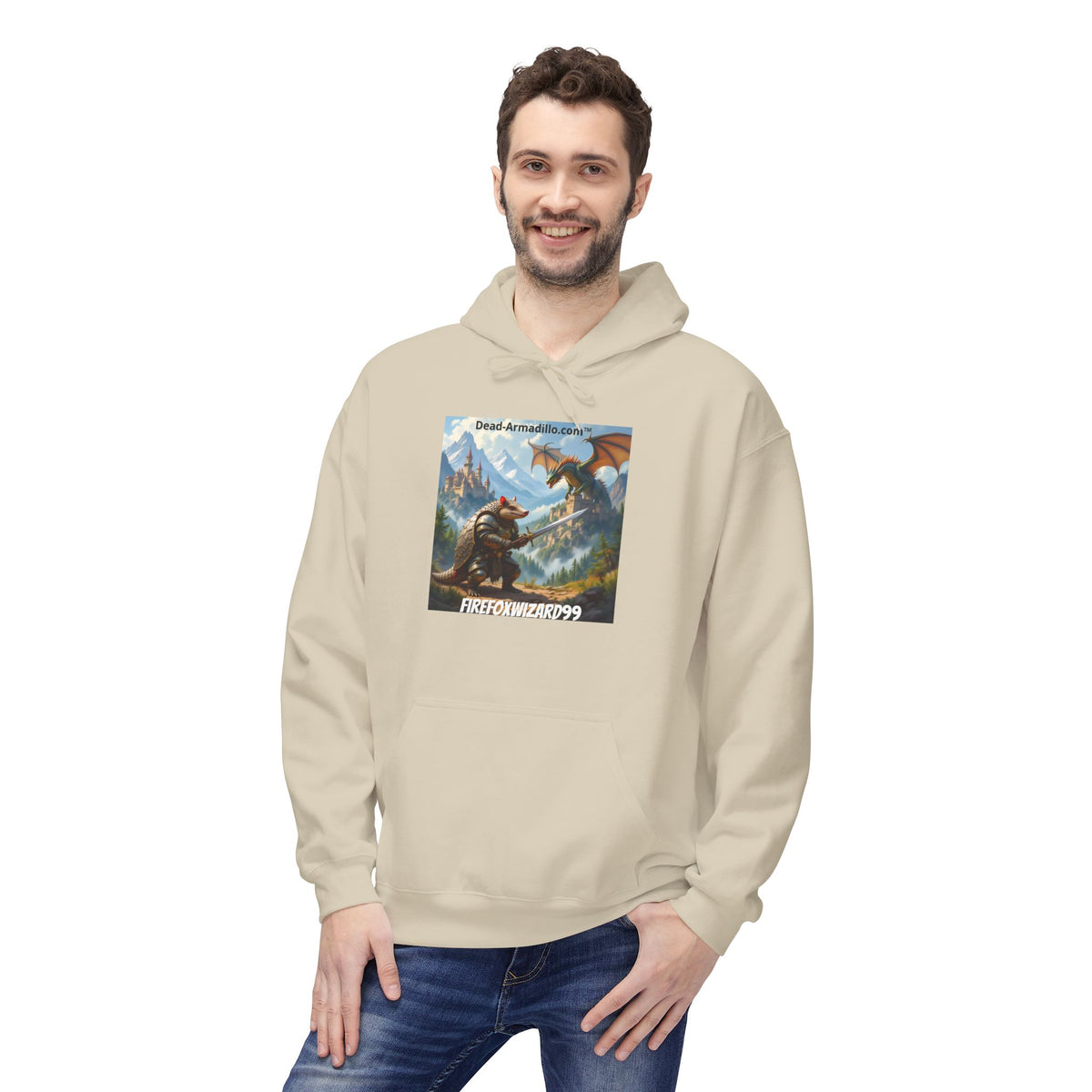 Arlo the Armadillo Dragon Slayer Hoodie — Personalized with Your Gamer Name