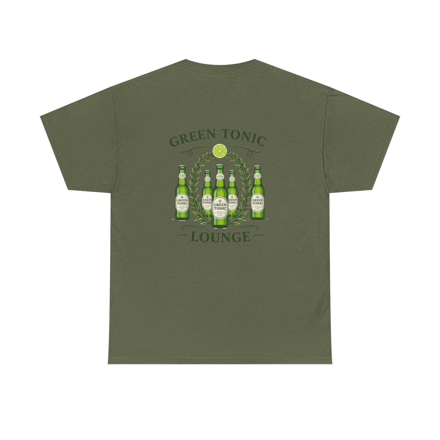 Green Tonic Lounge Tee | Back of Shirt Graphic Design