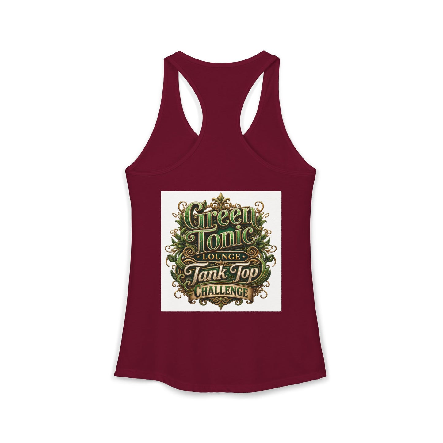 Women's 2-Sided Green Tonic Lounge | Racerback Tank |Dead-Armadillo™