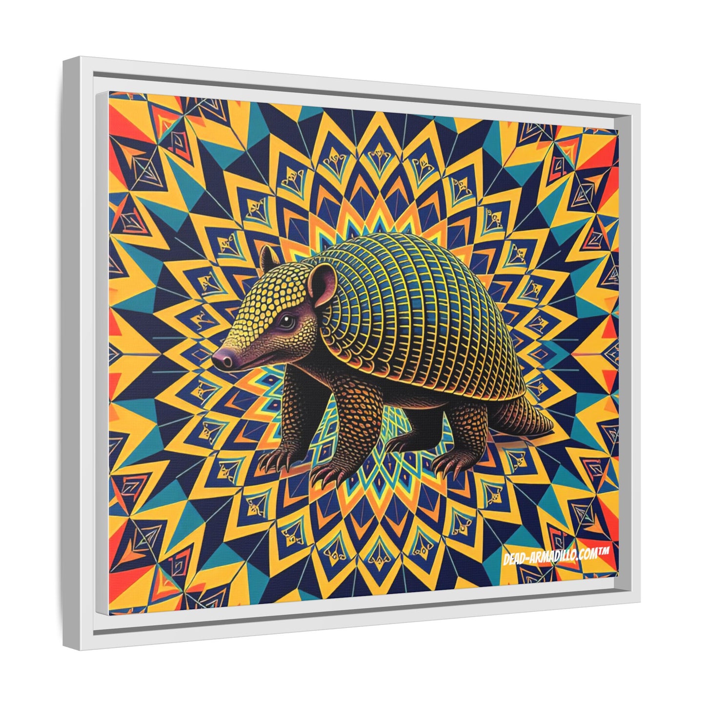 "Vibrant Armadillo Mandala Art" (24" x 20")