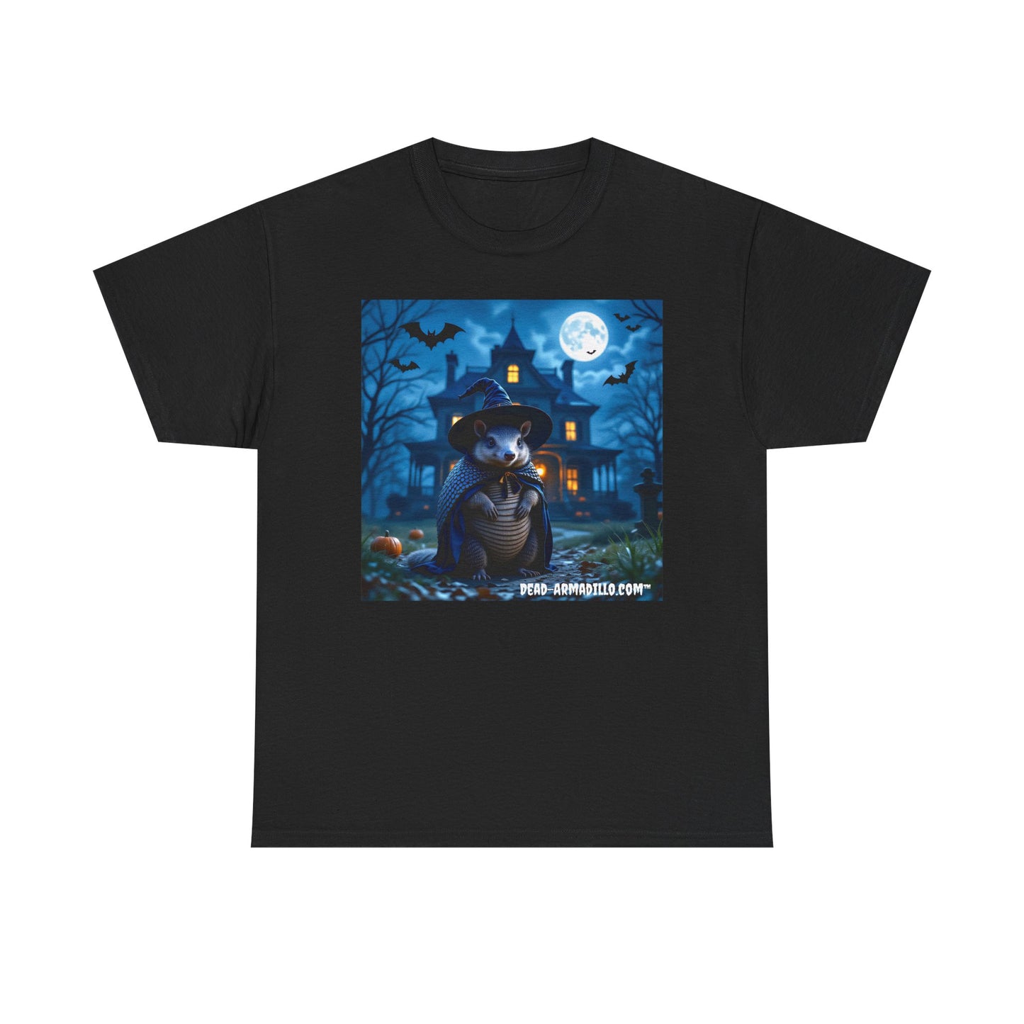 Spooky Armadillo Halloween Tee | by  Dead-Armadillo.com™ | Unisex Cotton T-Shirt for Fall | Halloween Costume | Graphic Tee | Cozy Casual Wear