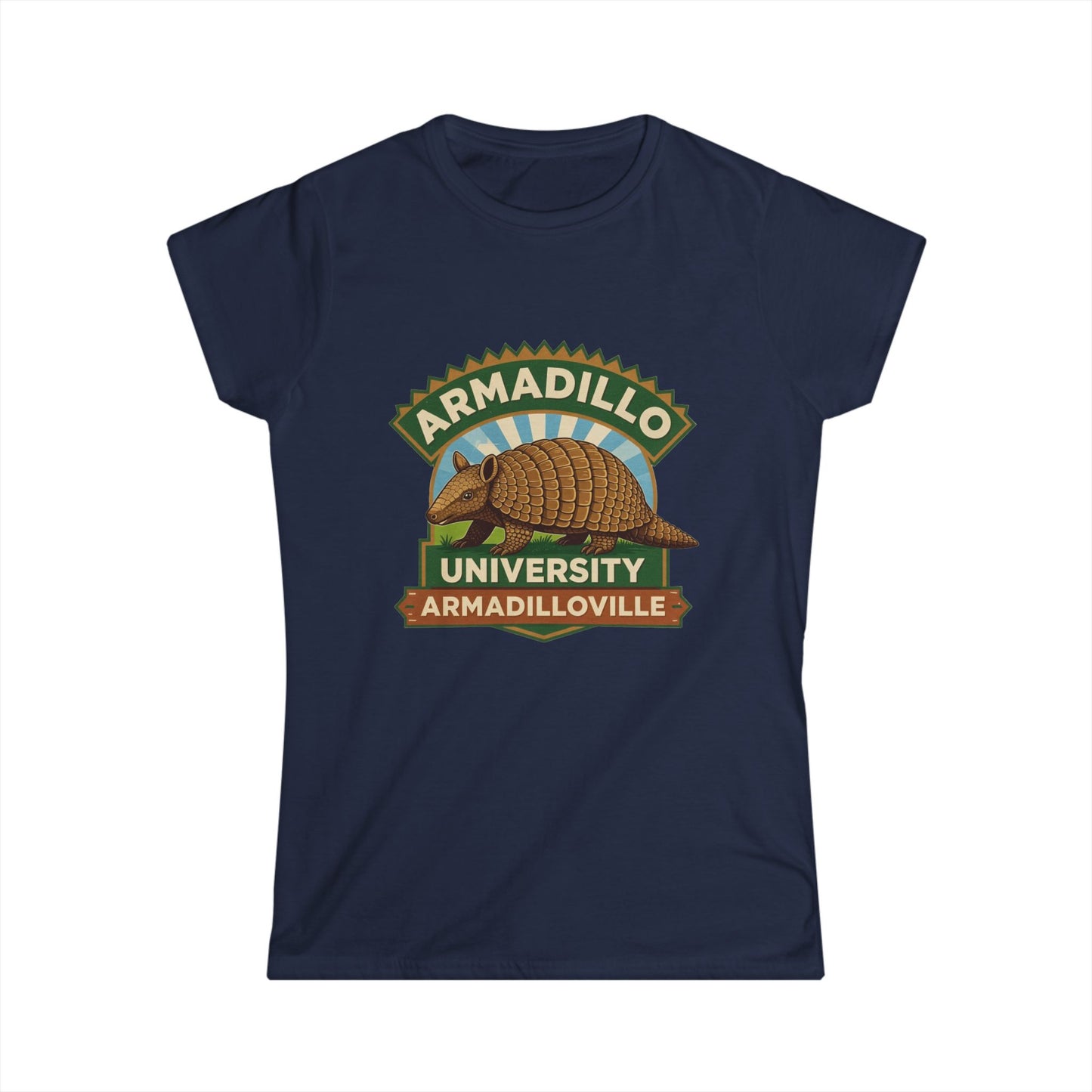 Women's | Teen's | Armadillo University Tee | Armadilloville | Custom Armadillo | College Shirt