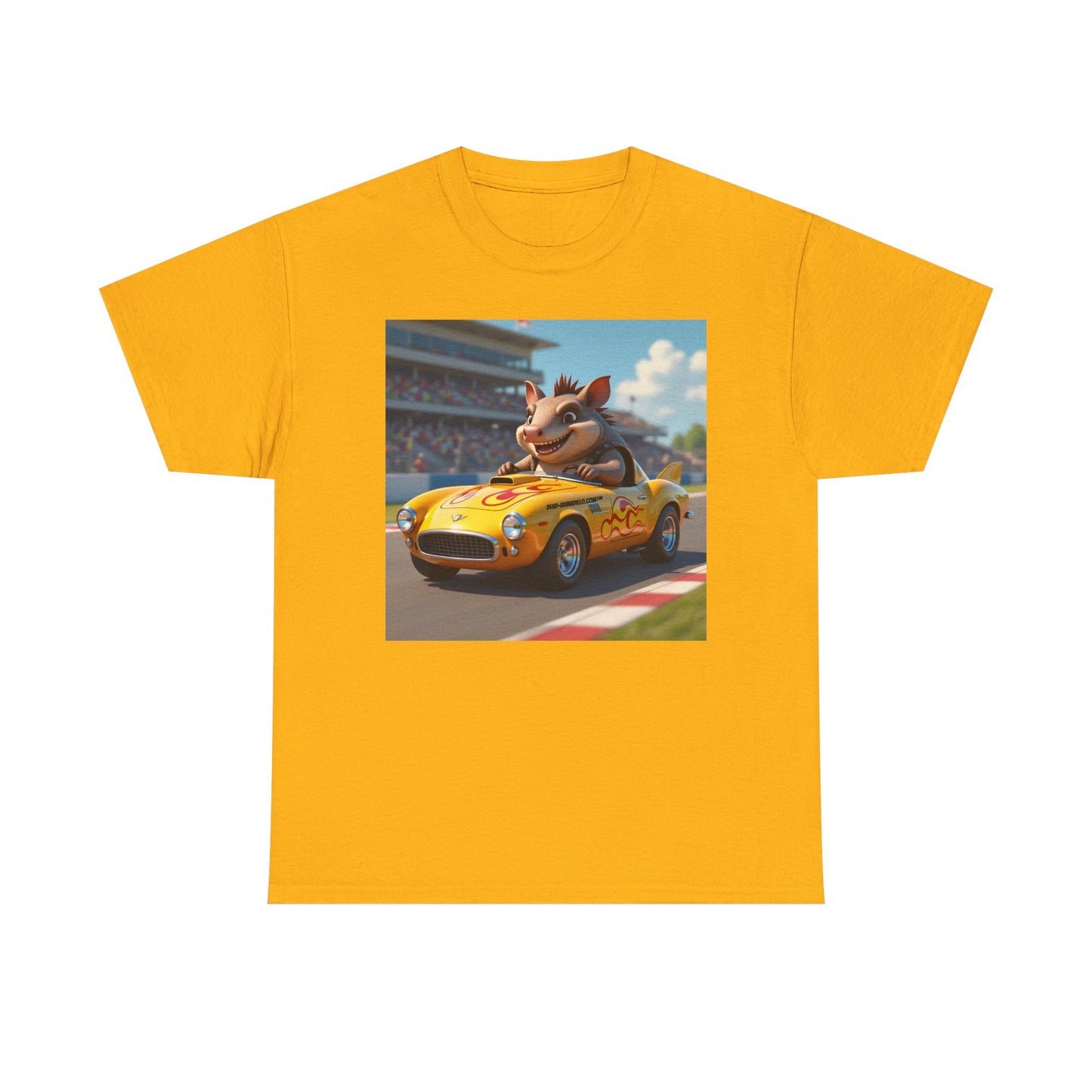 Dead-Armadillo.com™ | On the Race Track | Unique Race Day Apparel | Funny Graphic | Cotton Shirt for Car Lovers