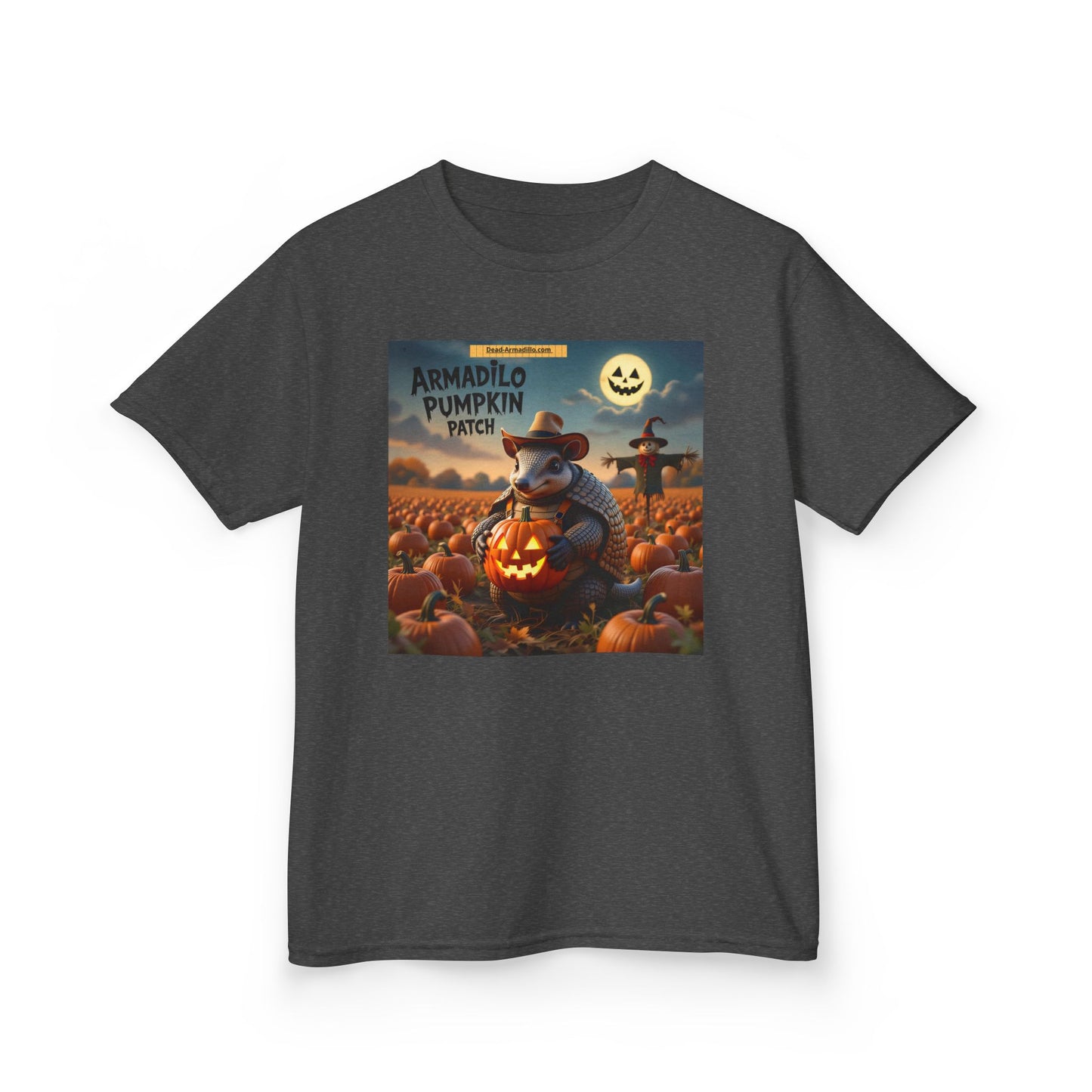 "Halloween Armadillo Pumpkin Kids Tee | Halloween Shirt | Kids Spooky Tee | Fall Clothing | Halloween Costume Shirt"