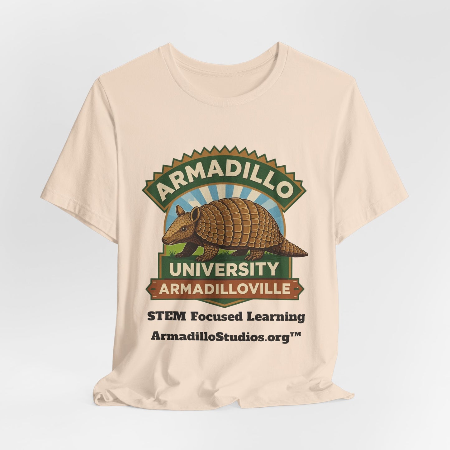 Armadillo University Classic Tee | Premium Bella+Canvas 3001 | ArmadilloStudios.org™