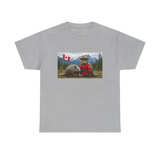 Armadillo Canadian Flag Tee | Funny Animal Shirt |Unisex Graphic Tee | Canada Day Gift