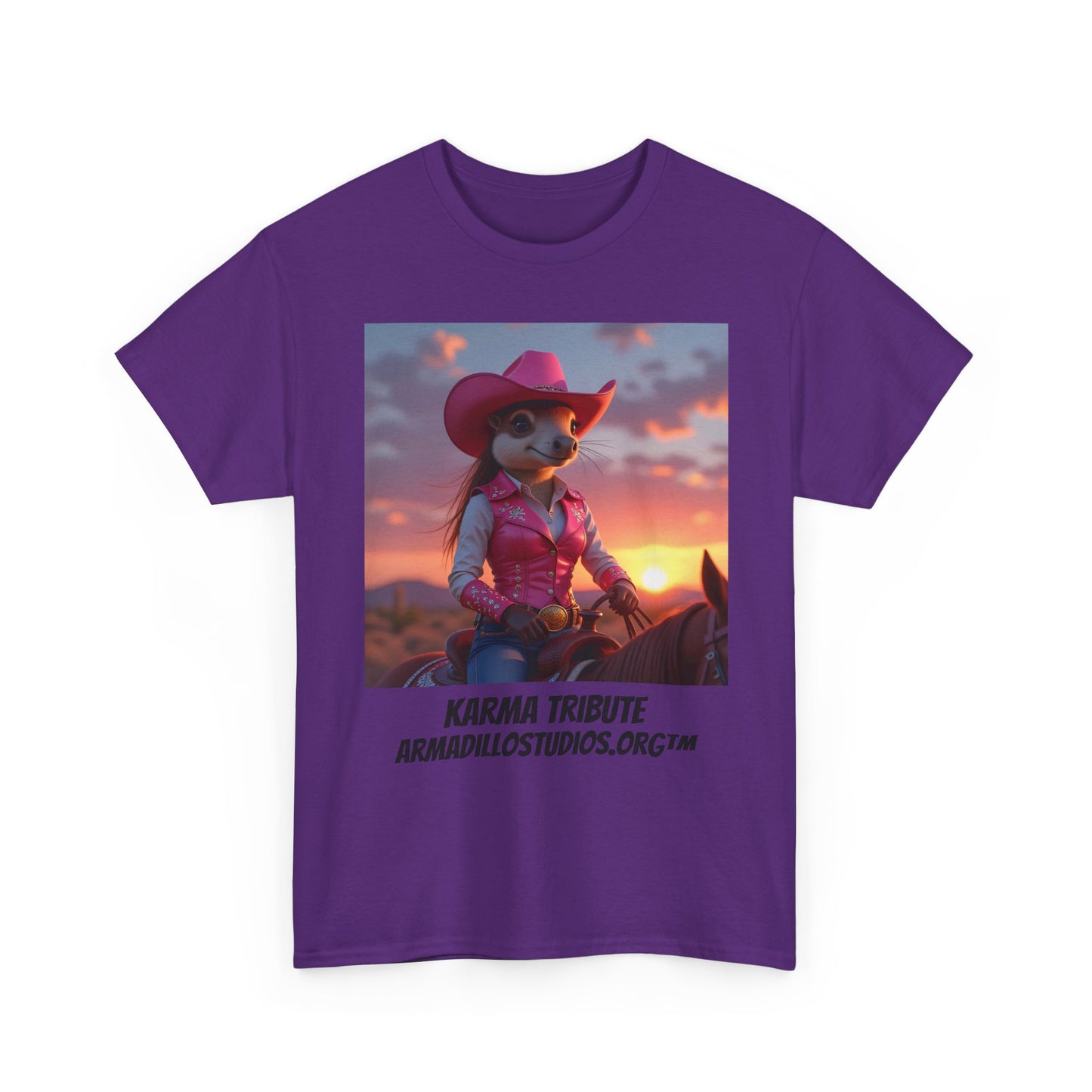 Camiseta vaquera armadillo | al atardecer | Su edición | Peculiar y caprichosa | 