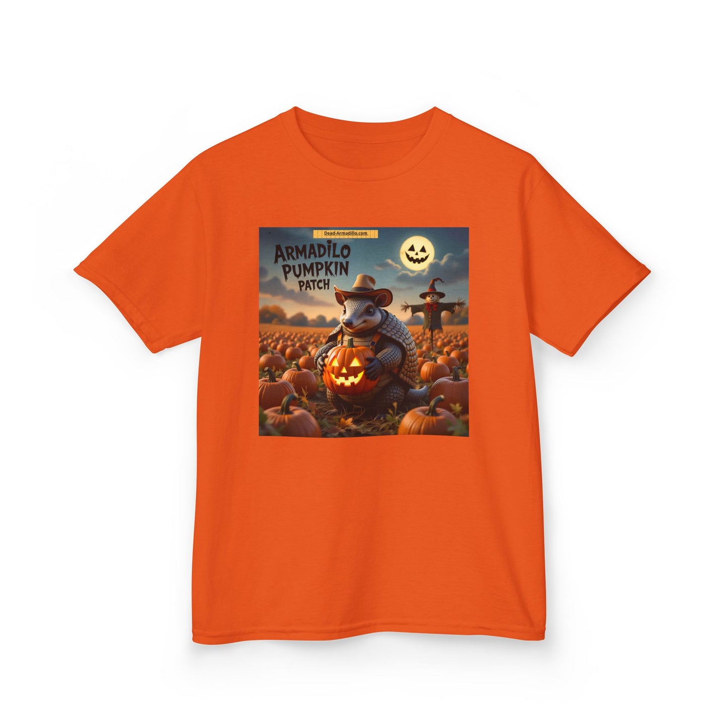 "Halloween Armadillo Pumpkin Kids Tee | Halloween Shirt | Kids Spooky Tee | Fall Clothing | Halloween Costume Shirt"