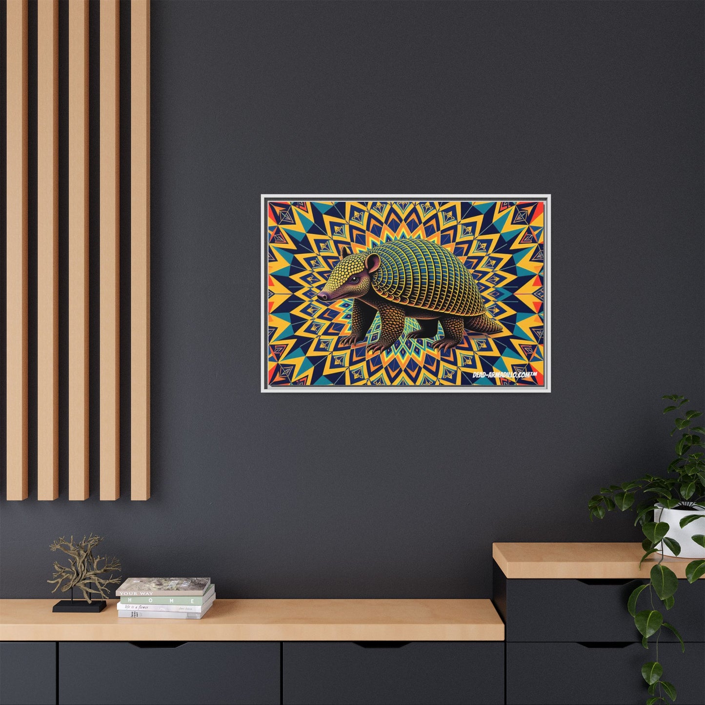 "Vibrant Armadillo Mandala Art"  (16"x 20")