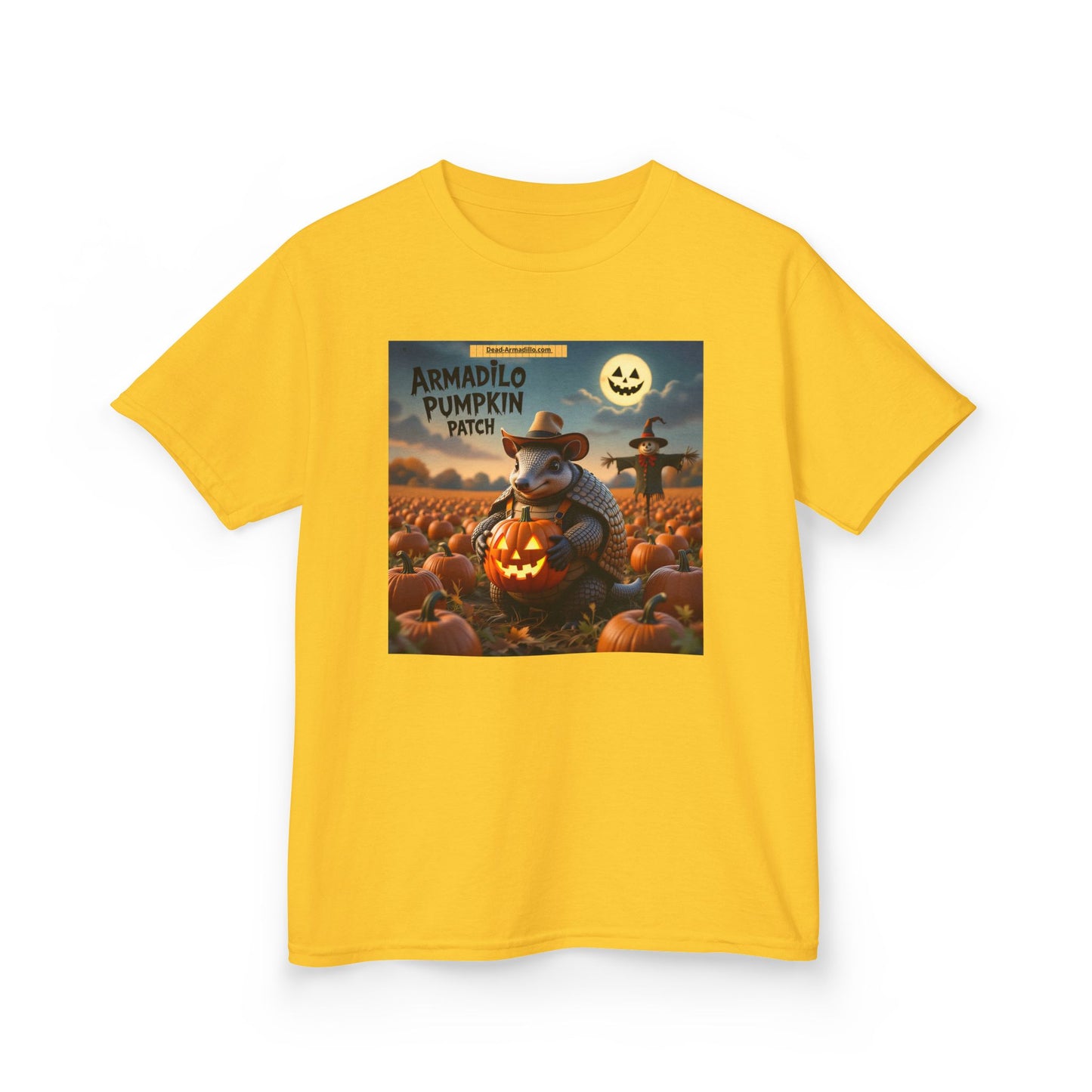 "Halloween Armadillo Pumpkin Kids Tee | Halloween Shirt | Kids Spooky Tee | Fall Clothing | Halloween Costume Shirt"