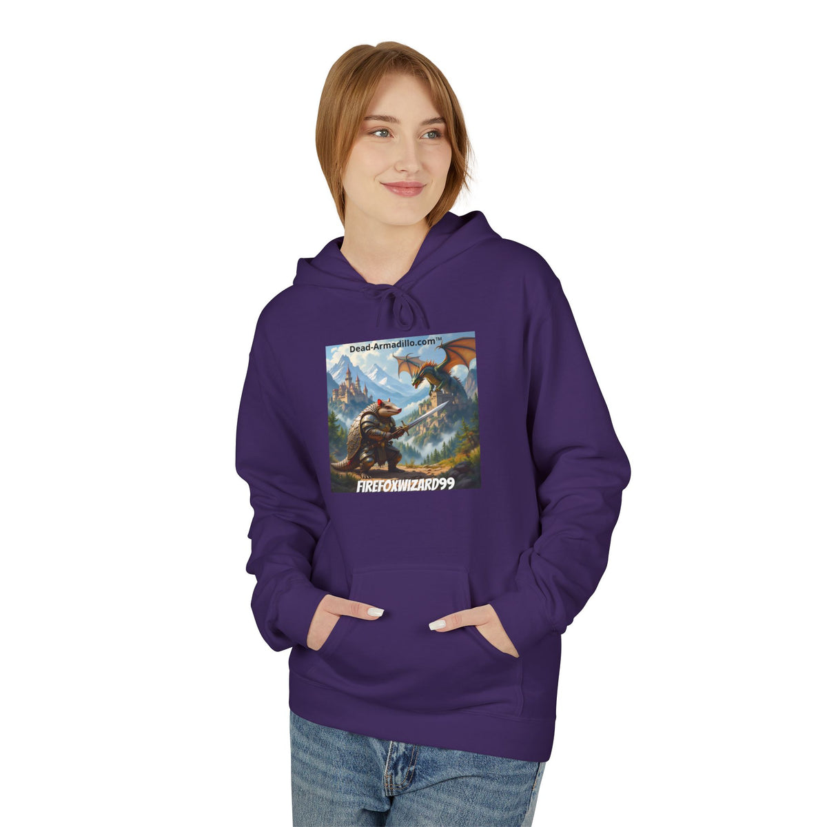 Arlo the Armadillo Dragon Slayer Hoodie — Personalized with Your Gamer Name