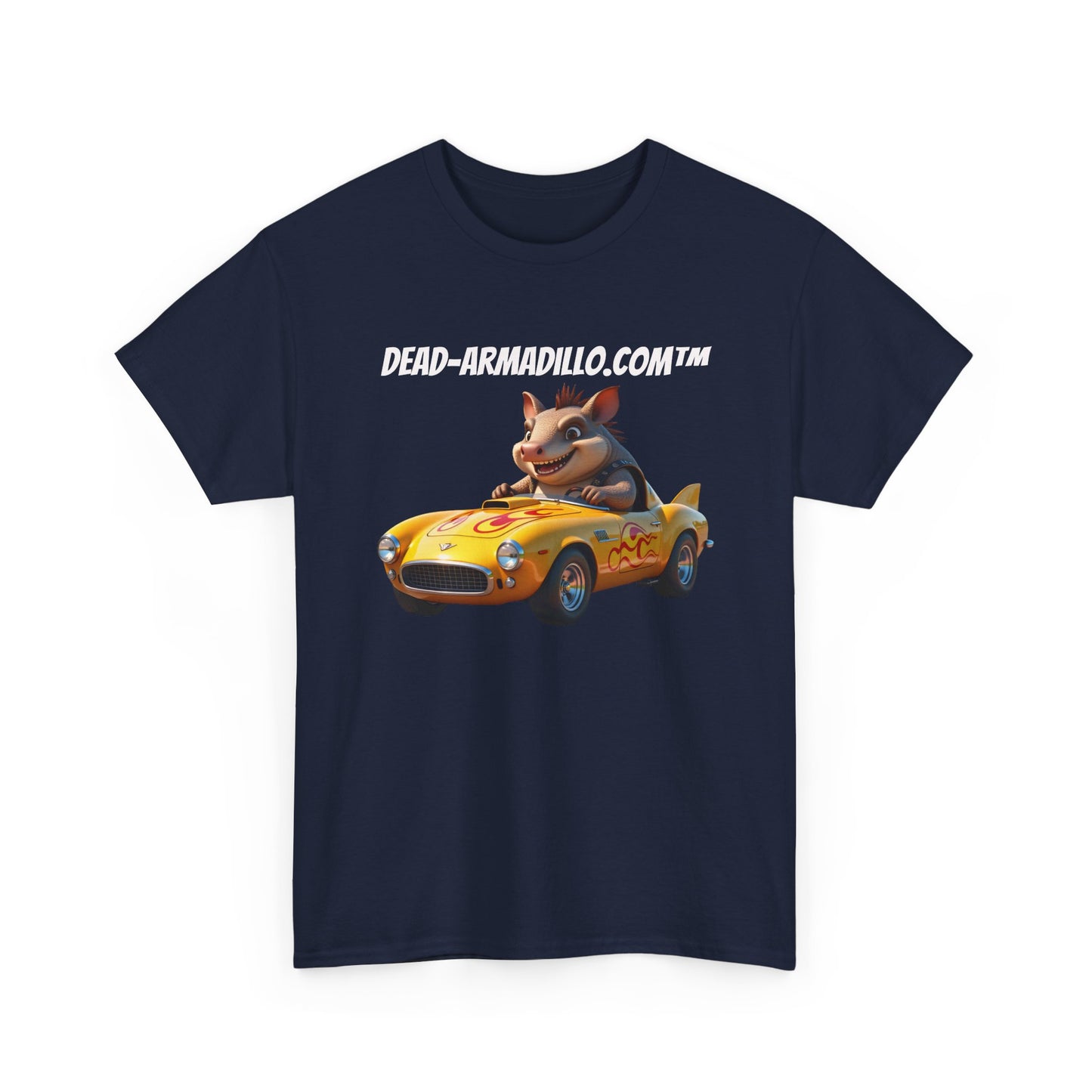 Dead-Armadillo.com | Car Racing Team | 2 Sided Tee Shirt | in White Font
