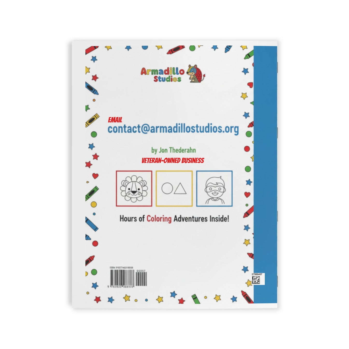 Armadillo Adventures Coloring Book for Kids Ages 3-7 | 24 Fun Pages