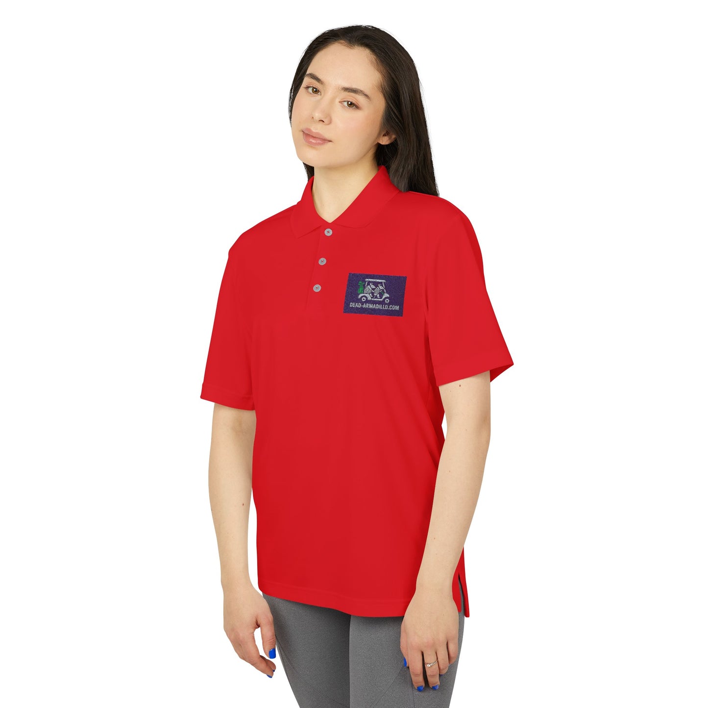 Polo Shirt - Armadillo Themed | Custom Embroidered Adidas | Unisex Golf Polo |