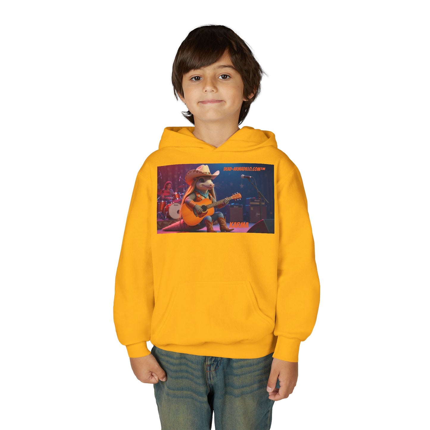 Sudadera con capucha de polar personalizada | creada por Dead-Armadillo.com™ | Unisex, peso medio | Talla infantil | Sudadera con capucha de polar suave