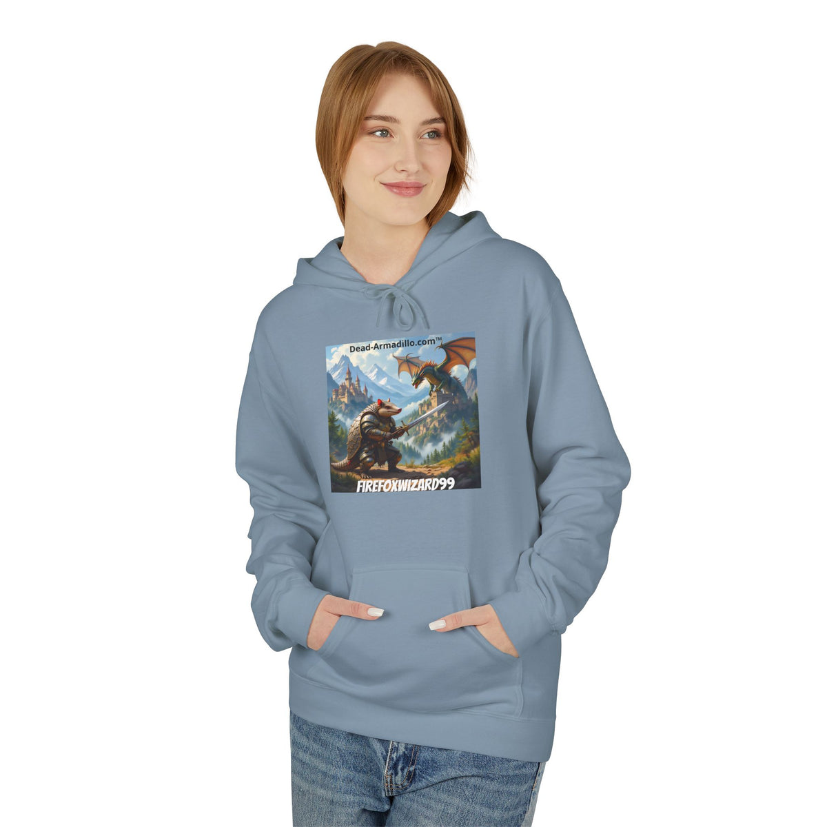 Arlo the Armadillo Dragon Slayer Hoodie — Personalized with Your Gamer Name