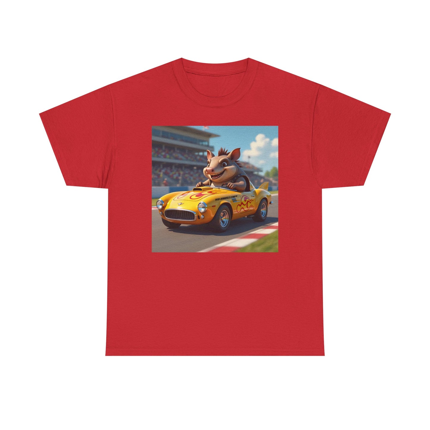  Dead-Armadillo.com™ | On the Race Track | Unique Race Day Apparel | Funny Graphic | Cotton Shirt for Car Lovers