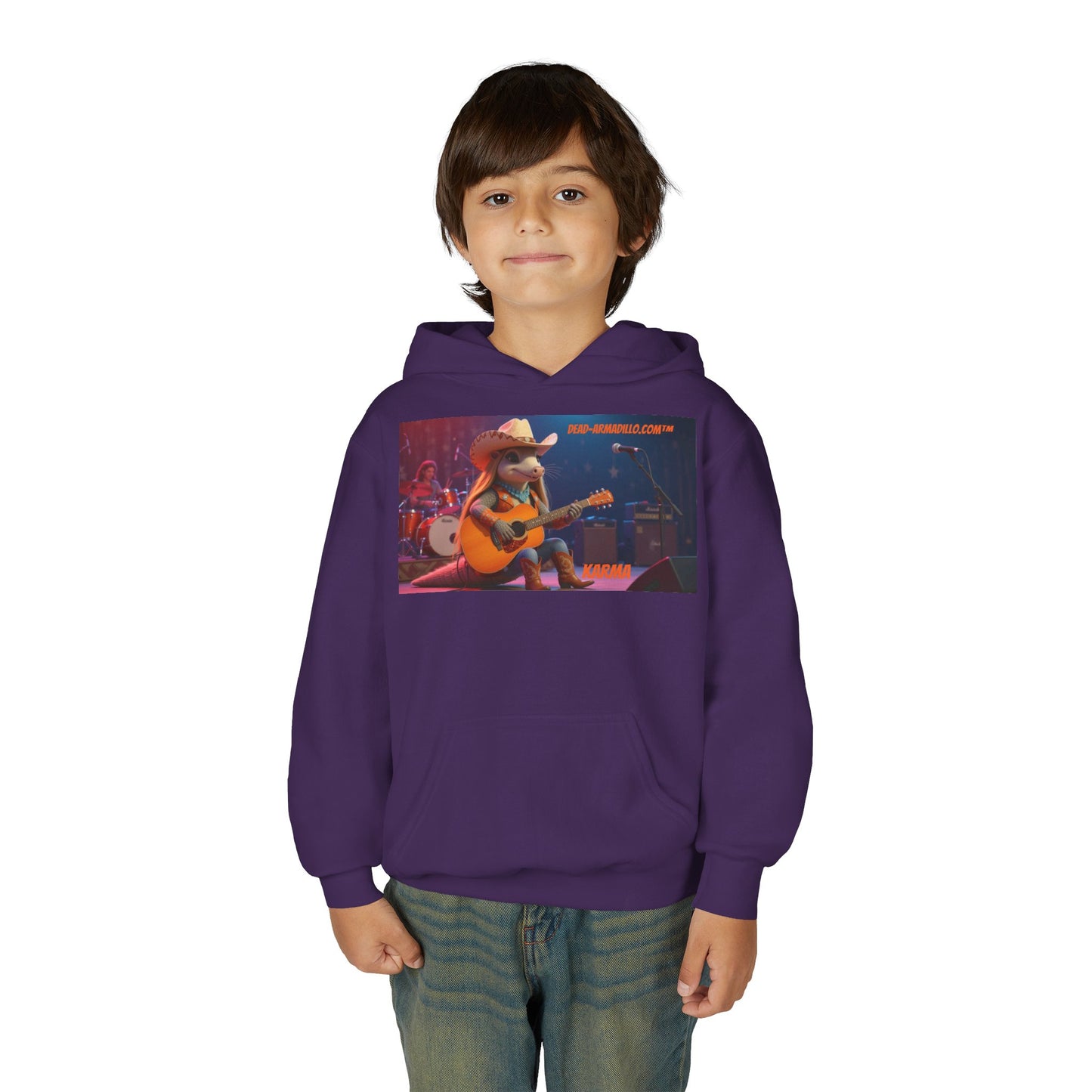 Sudadera con capucha de polar personalizada | creada por Dead-Armadillo.com™ | Unisex, peso medio | Talla infantil | Sudadera con capucha de polar suave