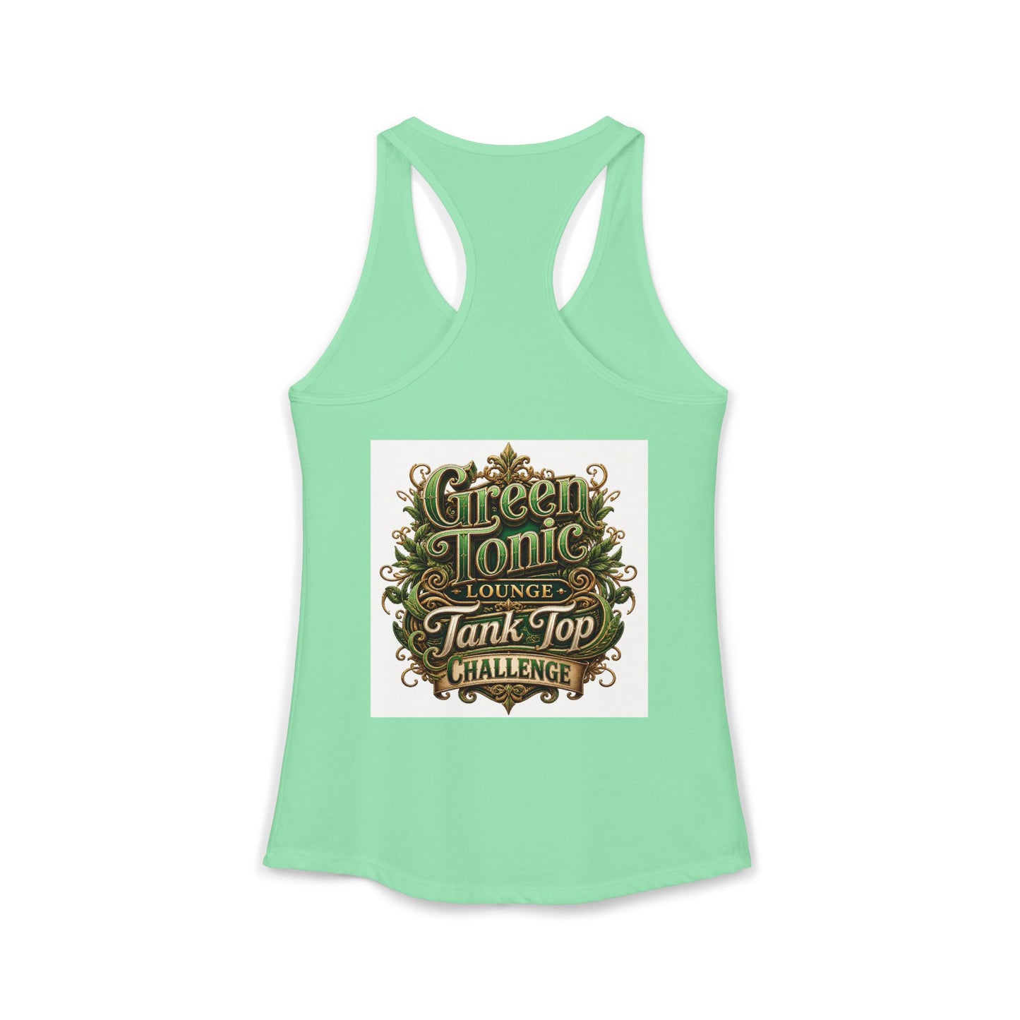 Women's 2-Sided Green Tonic Lounge | Racerback Tank |Dead-Armadillo™